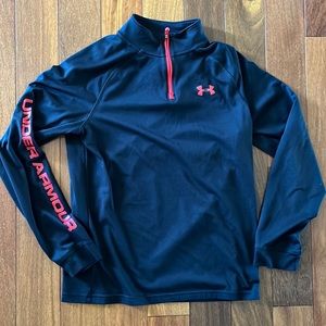 Black size YXL under Armour heat gear quarter zip
